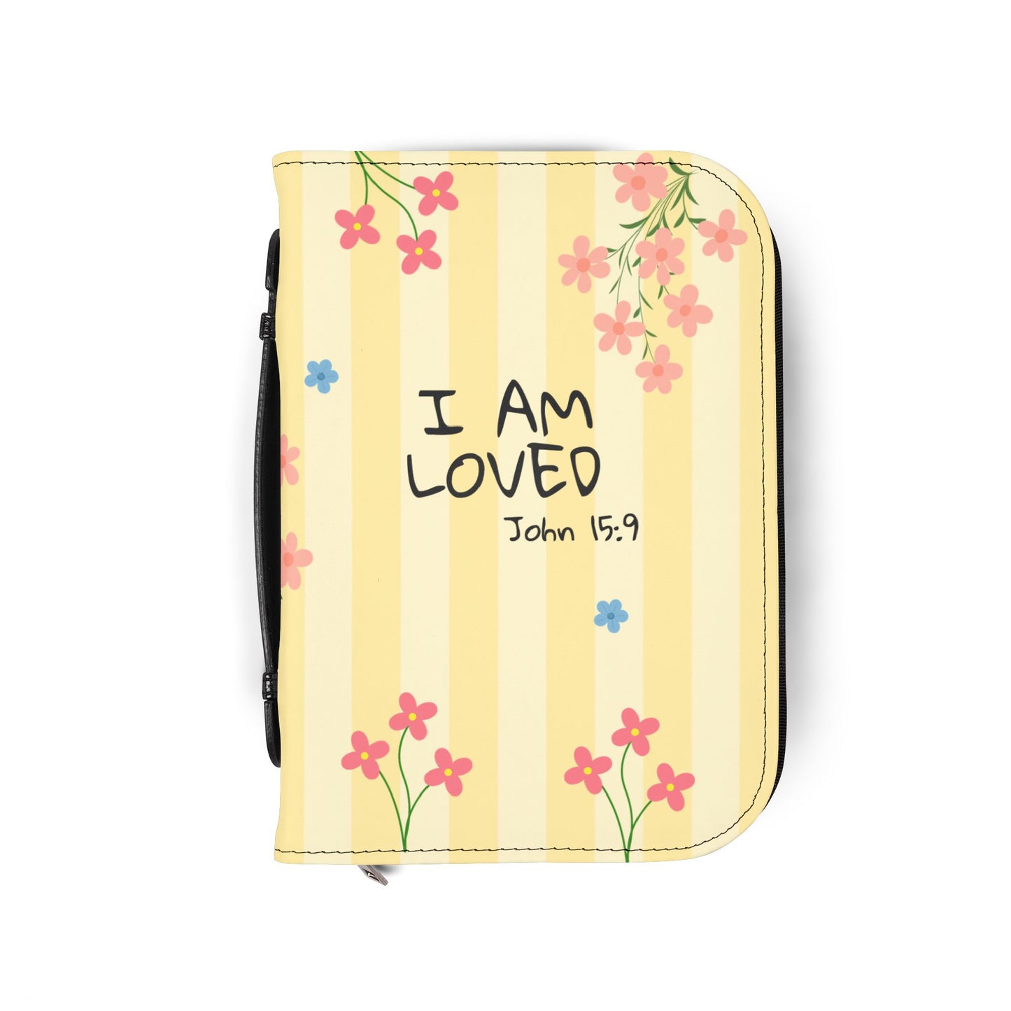 Bible Cover — "I Am loved" John 15:9 Flowers Design