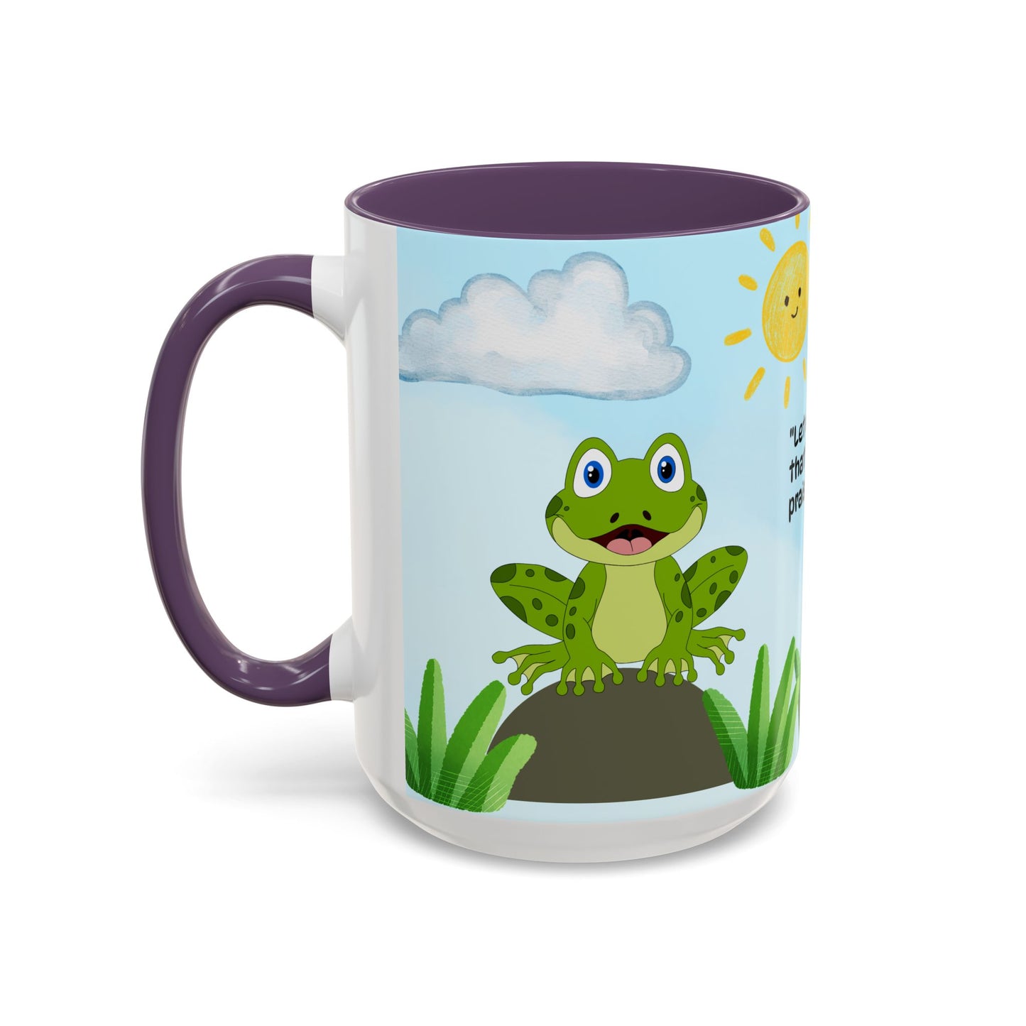 Frog Coffee Mug — Christian Ceramic Mug (Psalm 150:6)