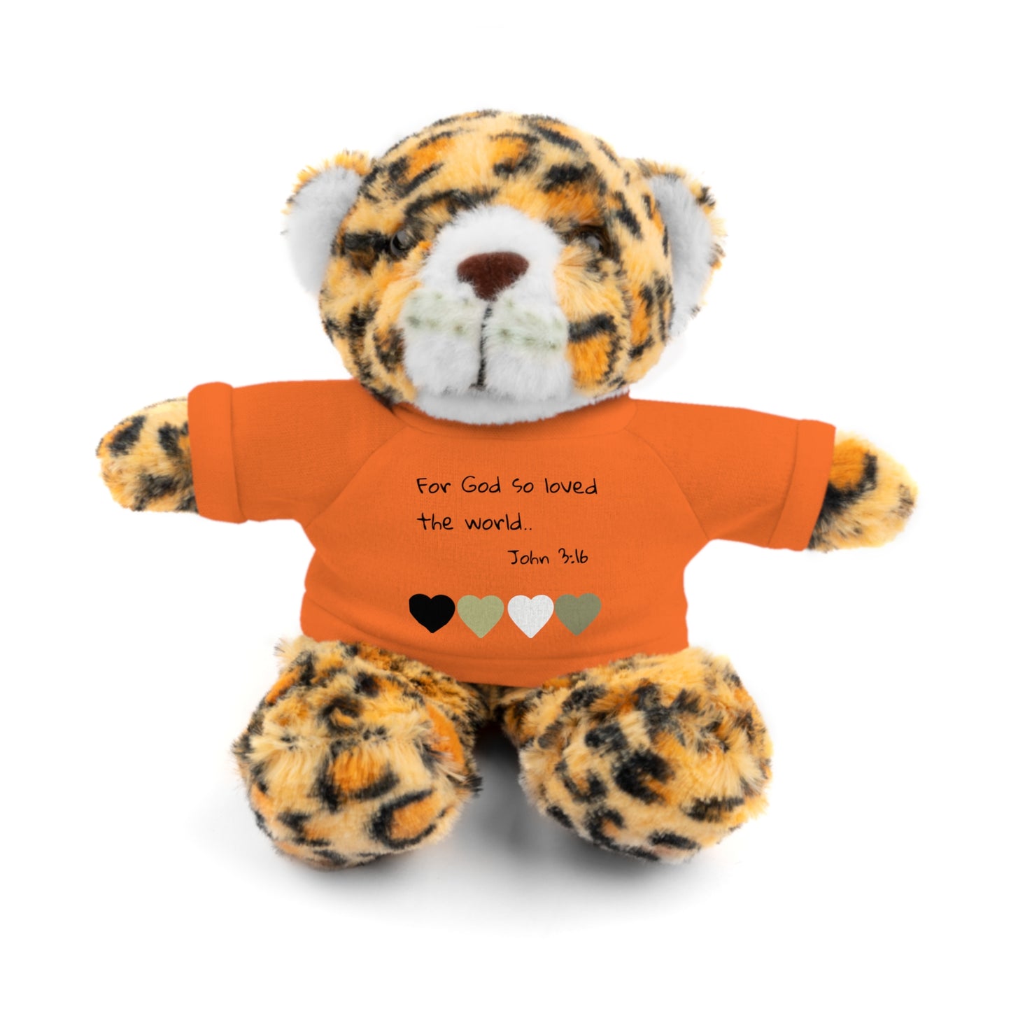 Christan Plush Toy, John 3:16  — Stuffed Animal with 'I Am a Child of God' T‑Shirt