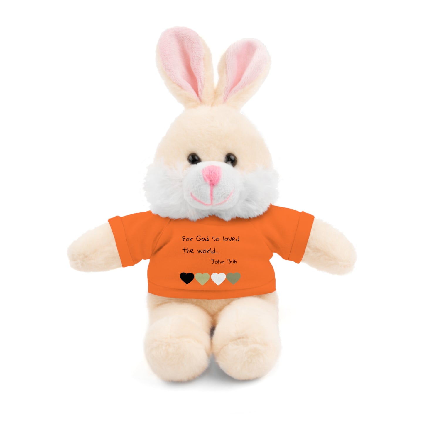 Christan Plush Toy, John 3:16  — Stuffed Animal with 'I Am a Child of God' T‑Shirt