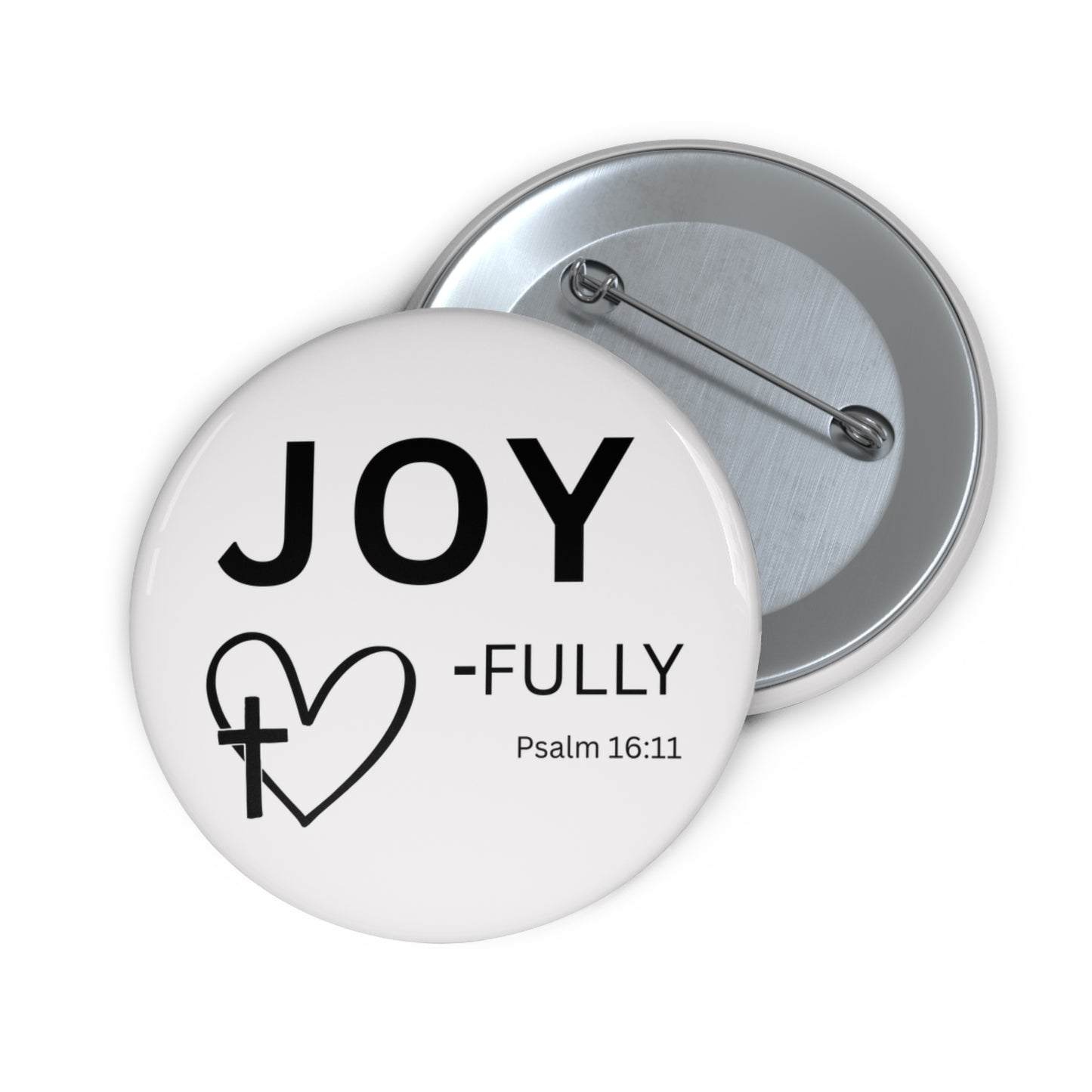 Joy-filled Psalm 16:11 Pin Button — Christian Faith Lapel Pin
