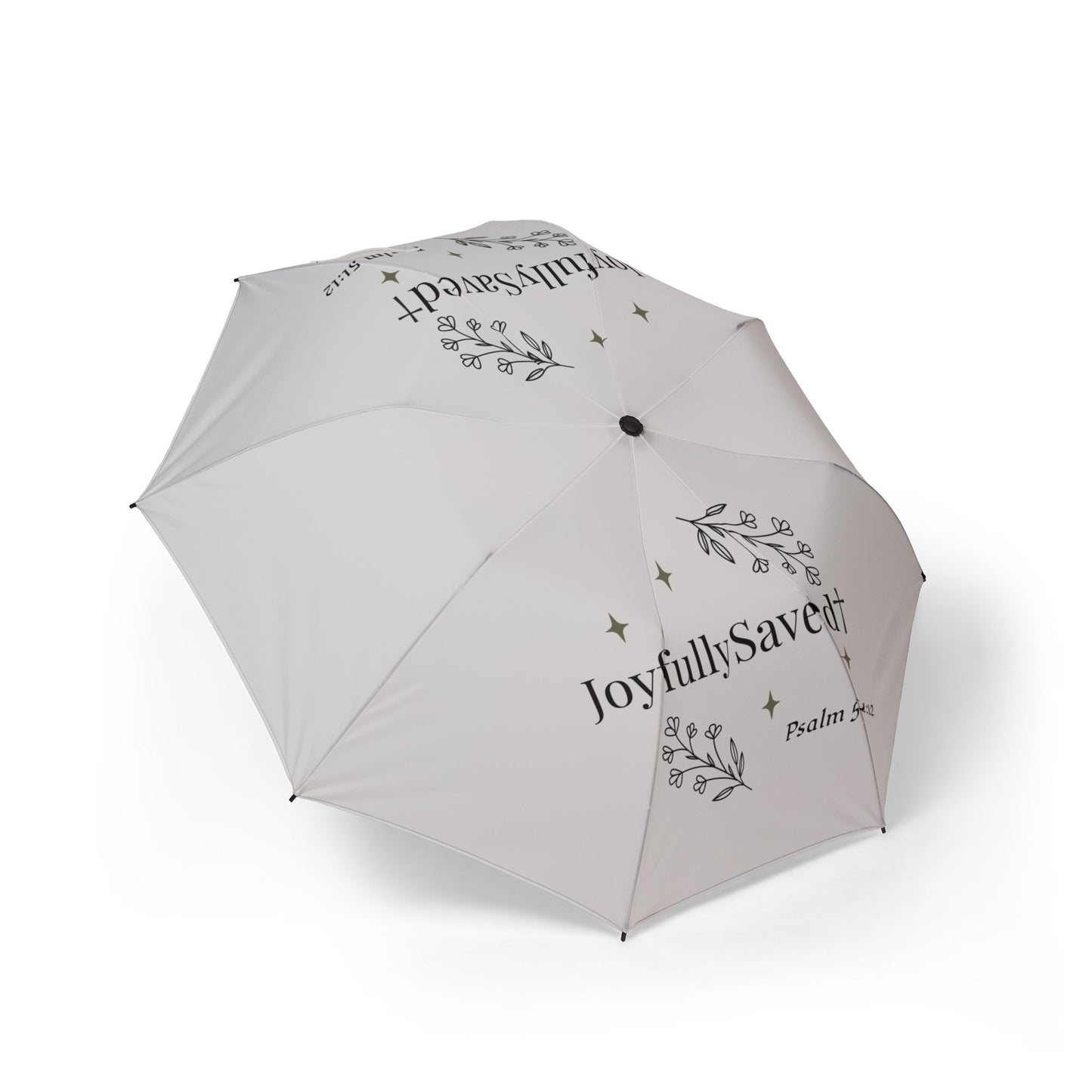 Psalm 51:12 Foldable Umbrella — Joyfully Saved logo Christian Statement
