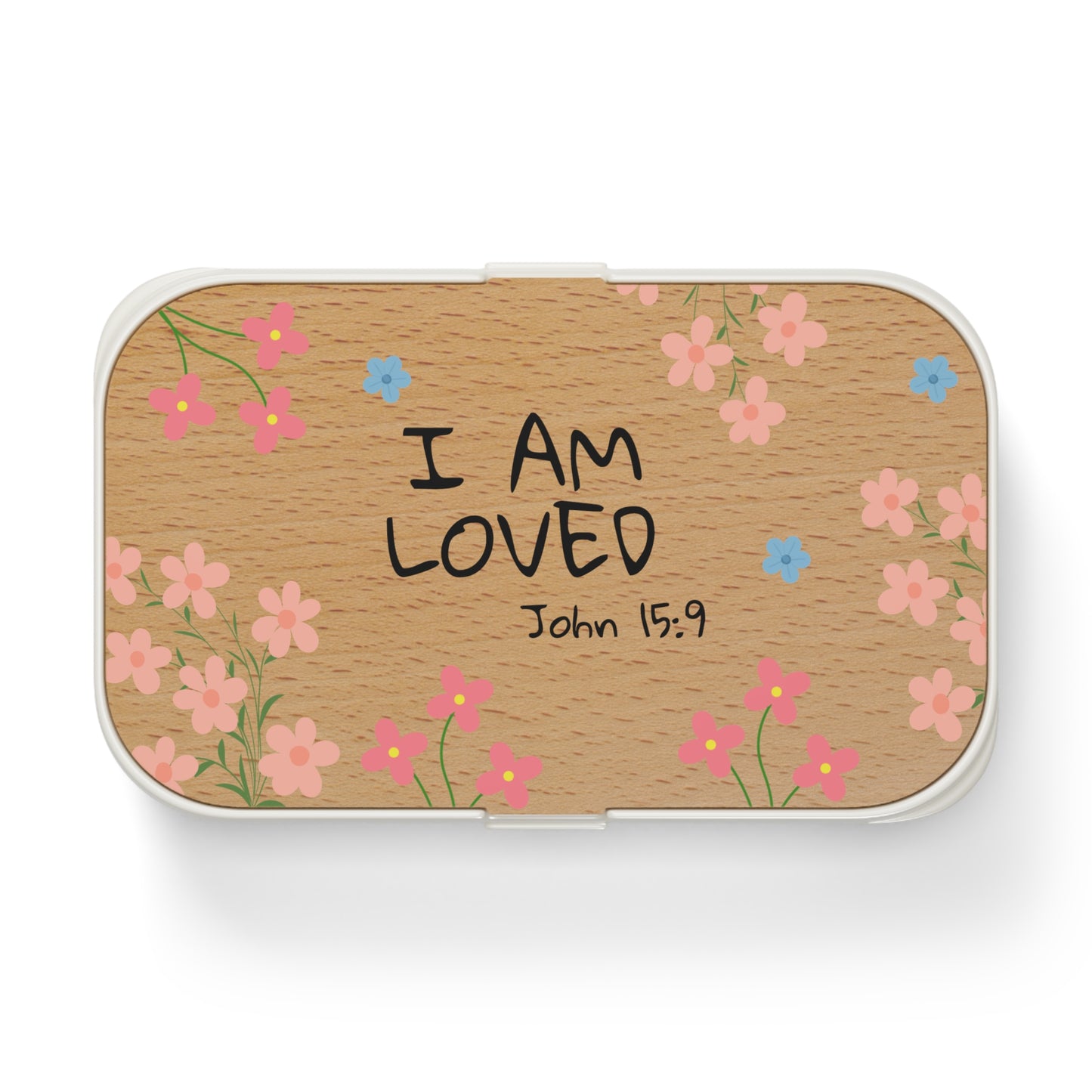 Bento Box — "I Am Loved" Floral John 15:9 Lunch Box