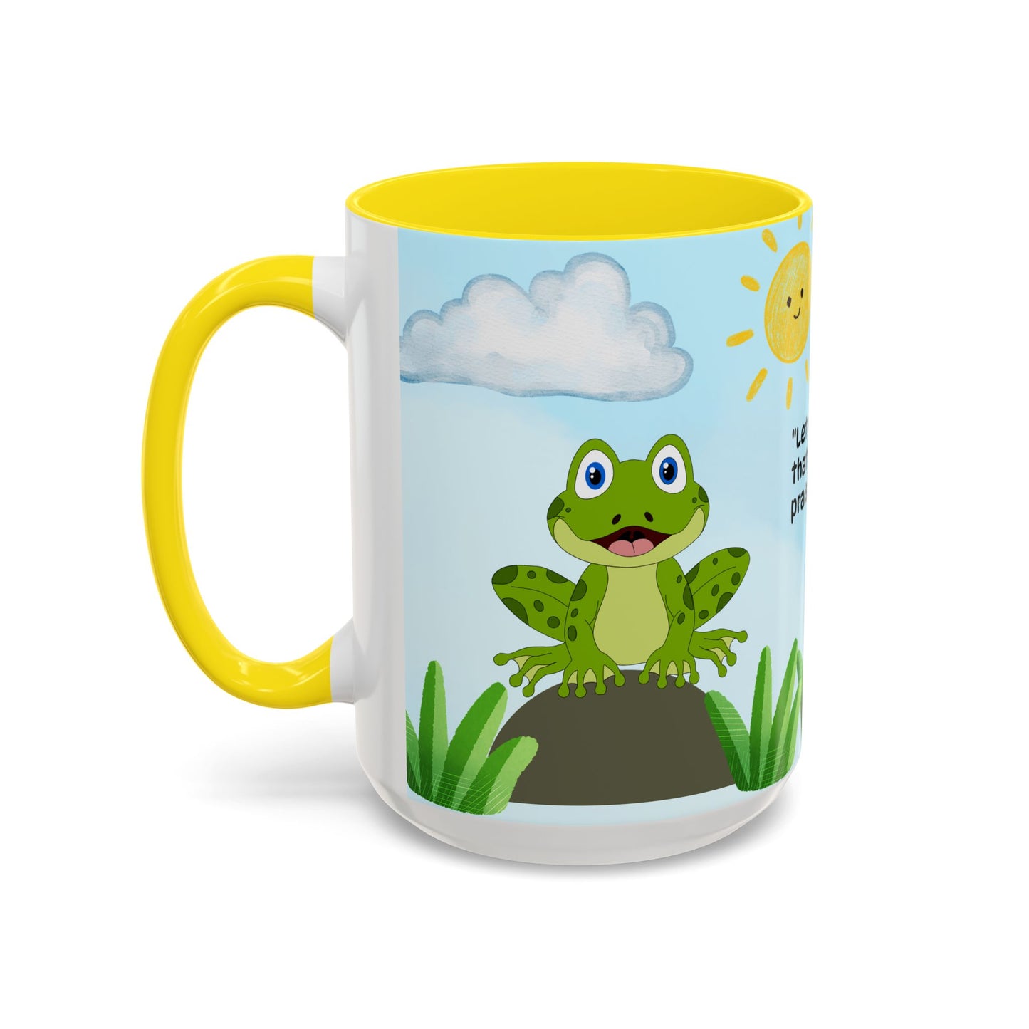 Frog Coffee Mug — Christian Ceramic Mug (Psalm 150:6)
