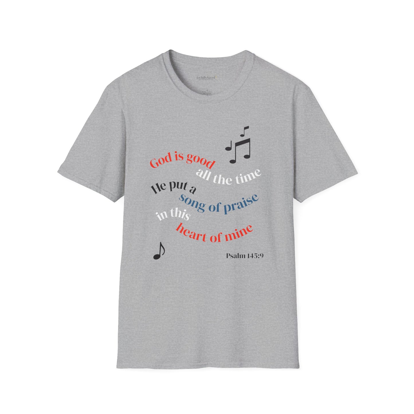 Christian Music T-Shirt — "God is good" Psalm 145:9 Worship Tee