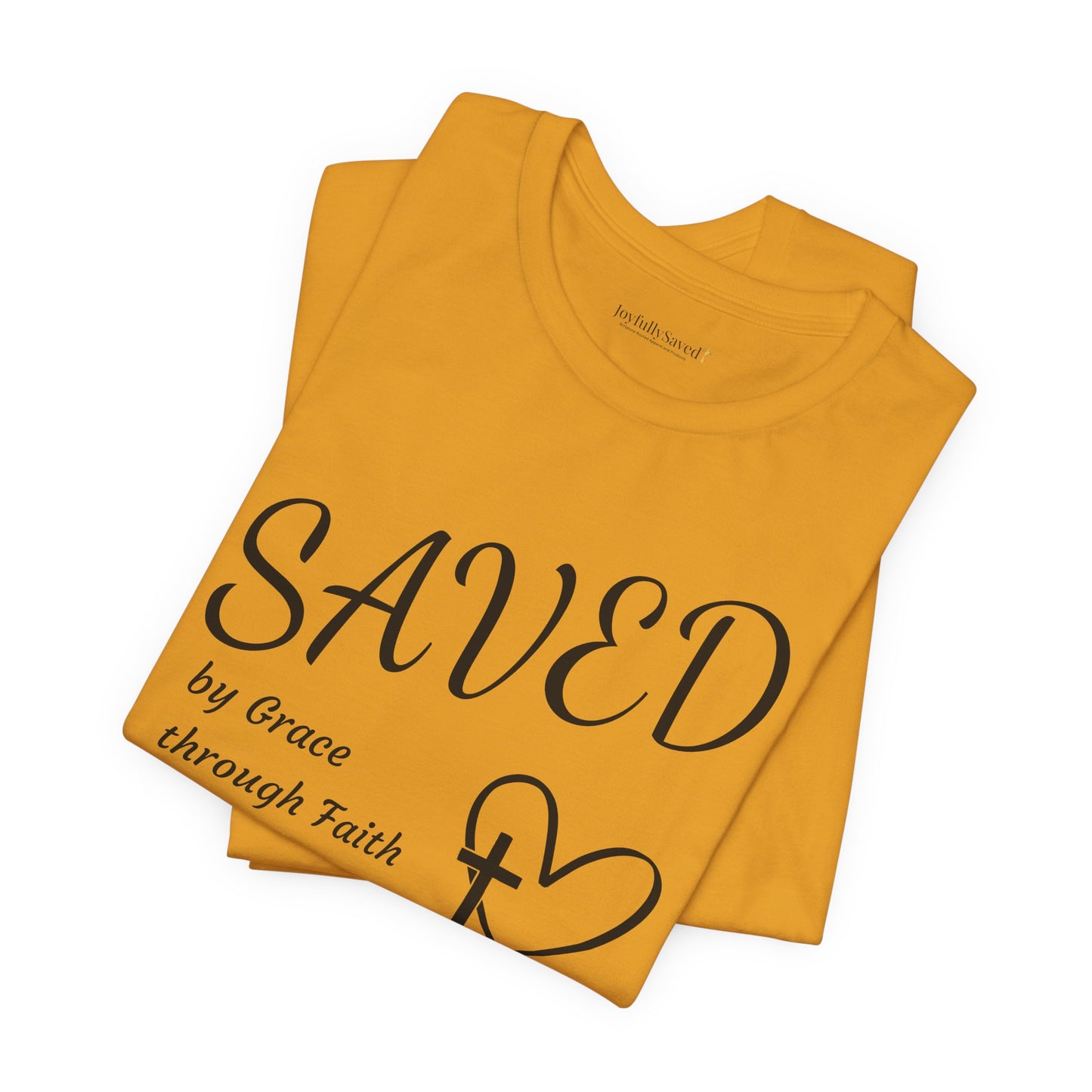 Ephesians 2:8-9 Christian T-Shirt — "SAVED by Grace through Faith" Tee