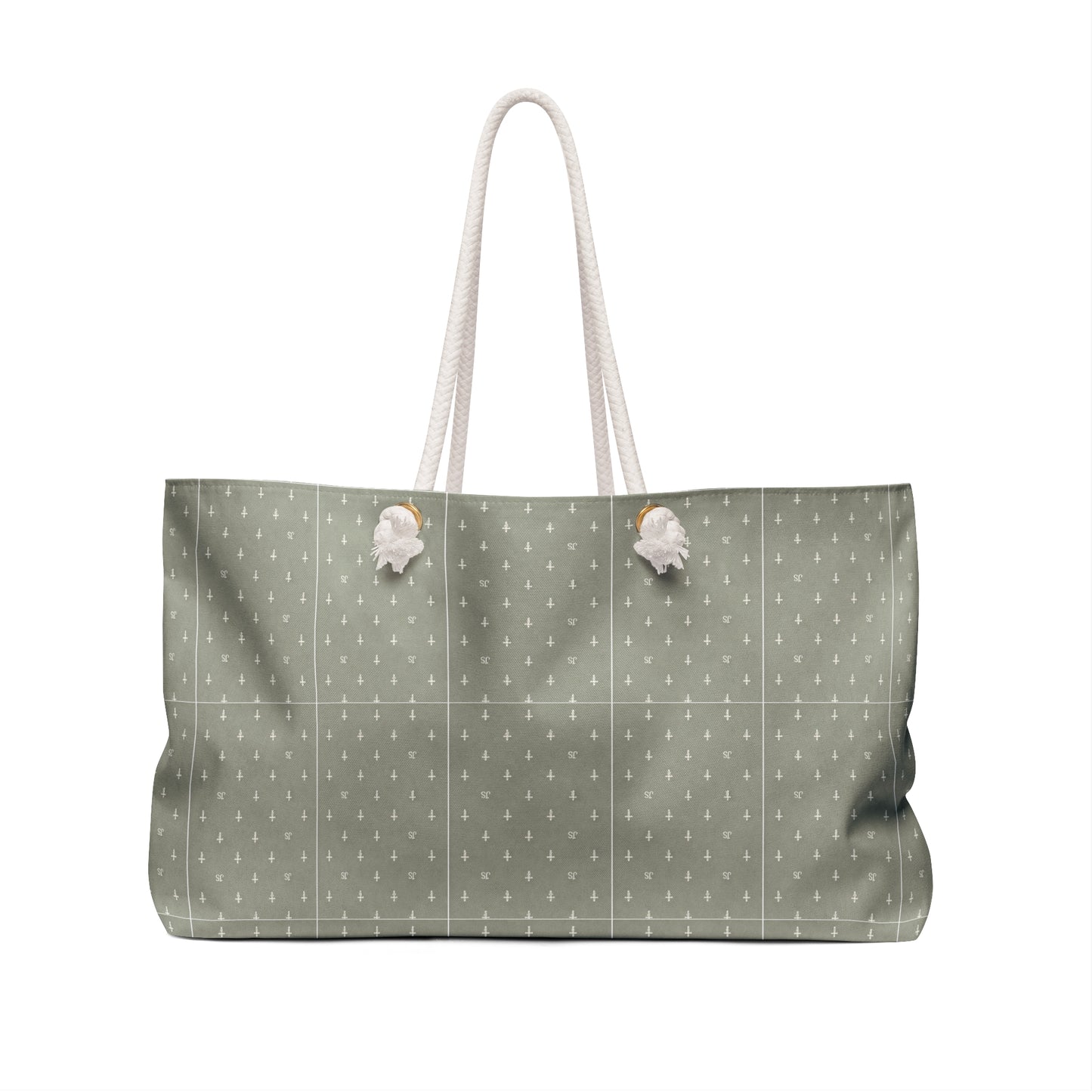 JOYFULLY SAVED Weekender Bag —Christian, Sage colored Travel Tote