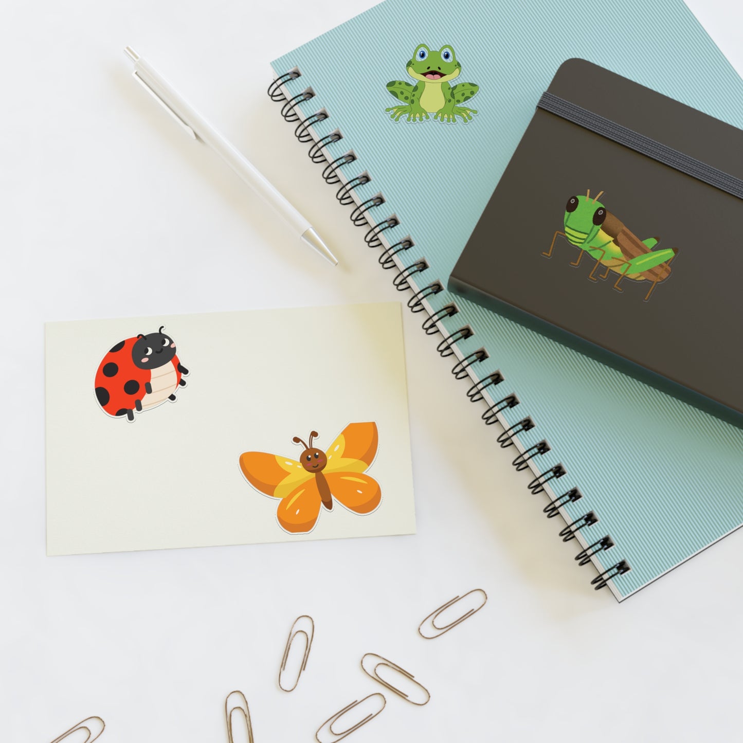 Cute Bug Sticker Sheet —VINYL Stickers for Kids, Scrapbooks & Planners
