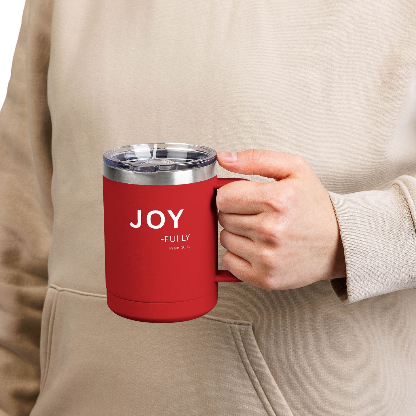 JOY-fully 15oz Coffee Mug Tumbler — Christian Faith Gift, John 1:16