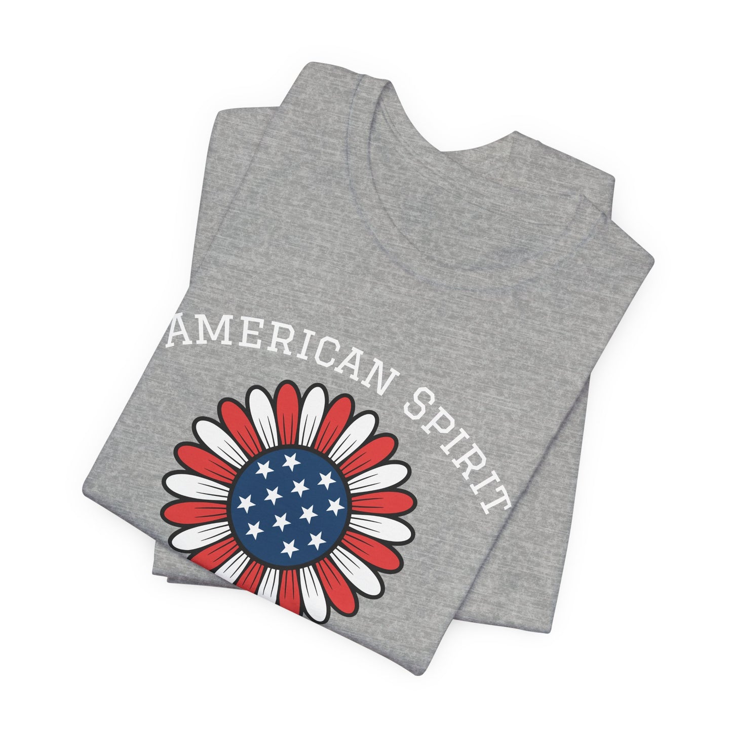American Spirit T-Shirt — Patriotic Daisy Graphic Tee (Est. 1776)