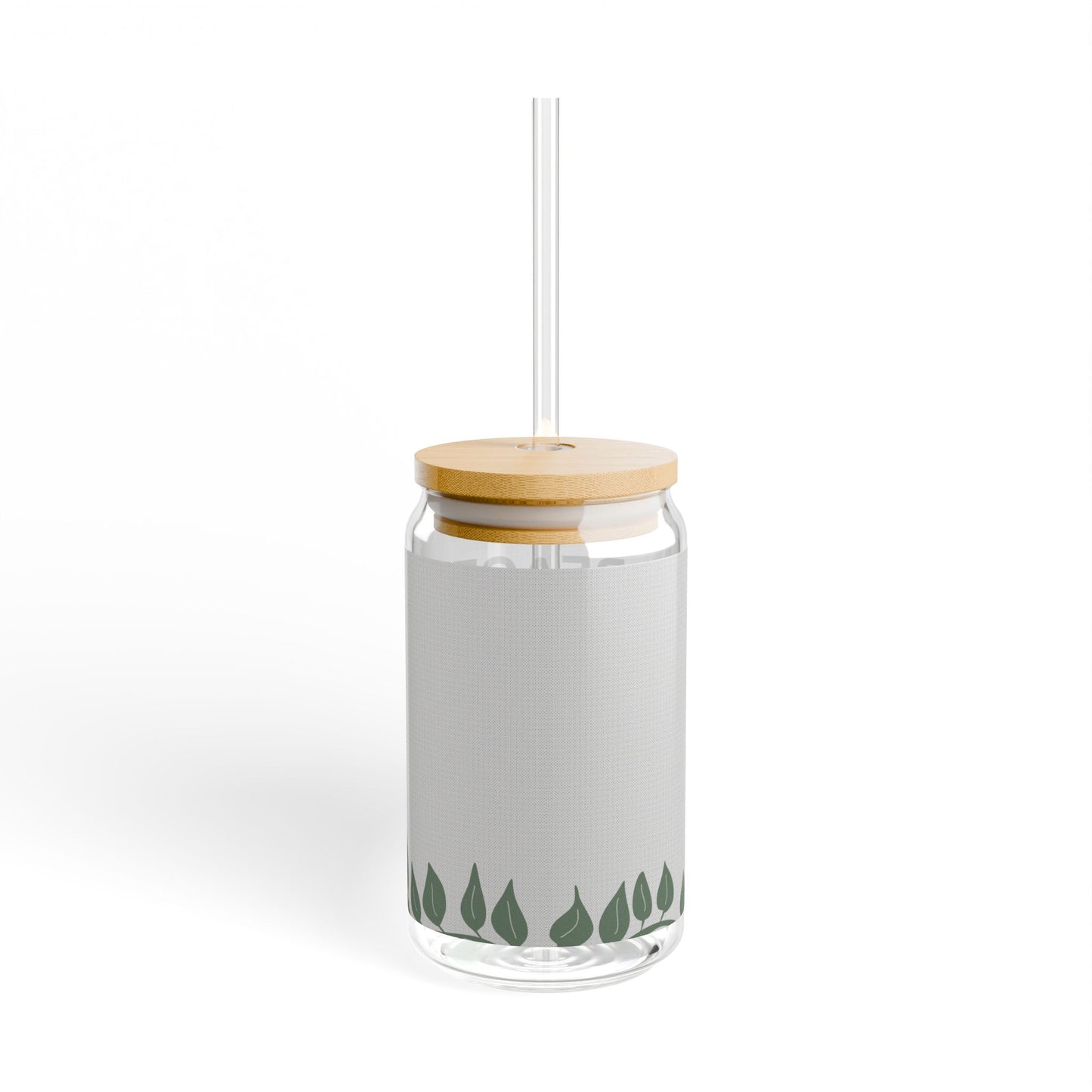 PEACE-filled Glass Can (16oz) — Philippians 4:7, Floral Straw Tumbler | Christian Gift