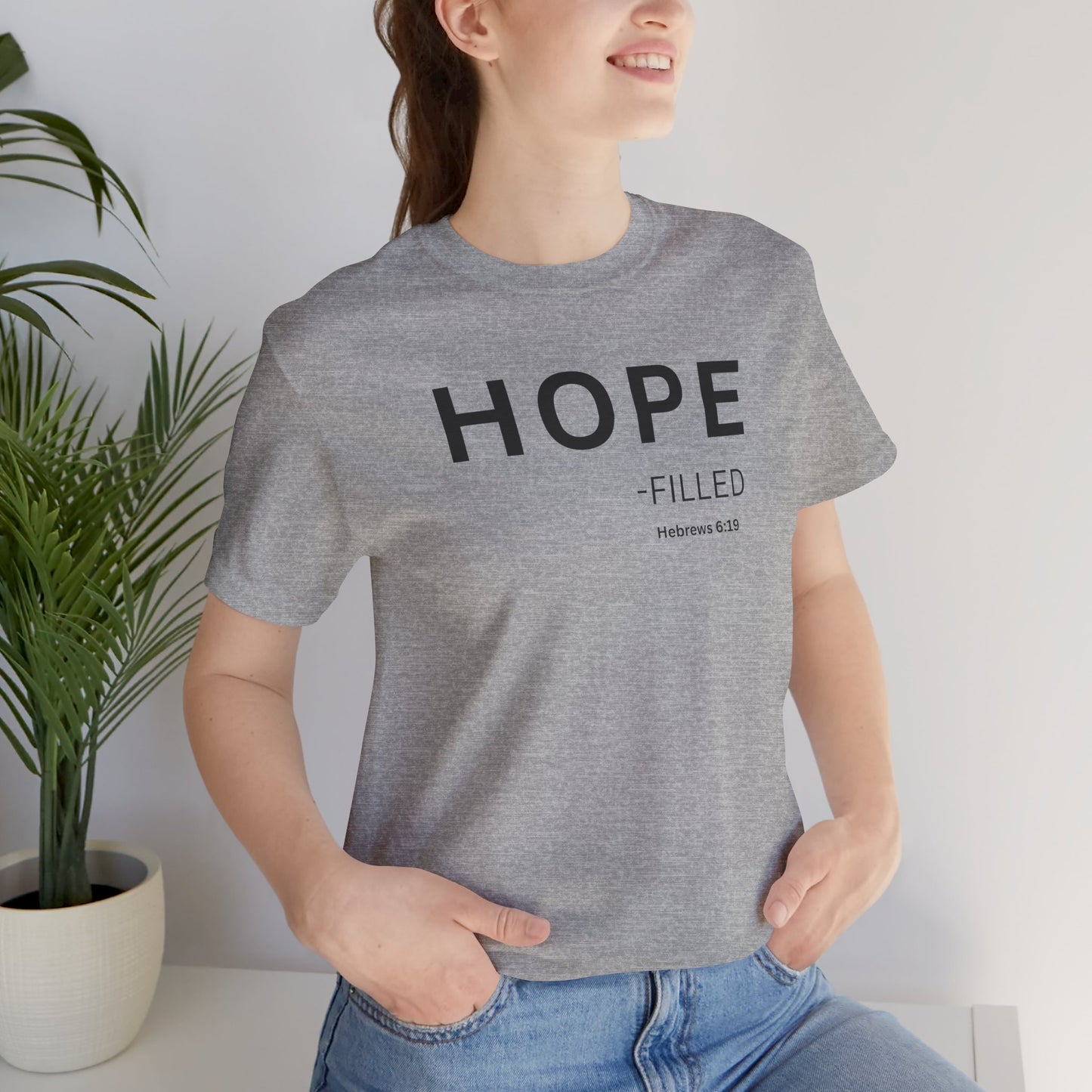 HOPE - filled - (Hebrews 6:19) | Christian Statement T-Shirt