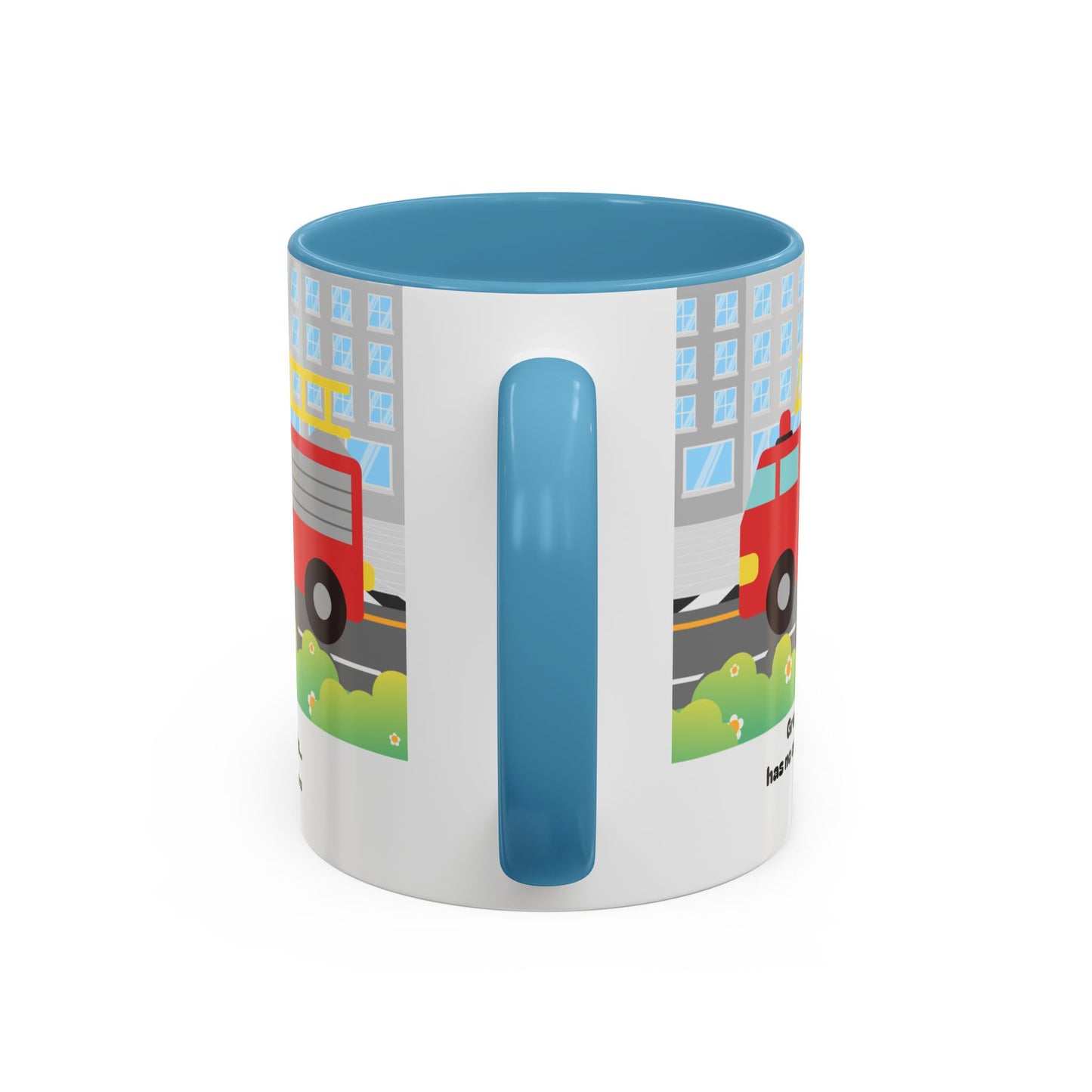 Fire Truck Coffee Mug — "Greater love has no one than this" Scripture Mug (11/15 oz)