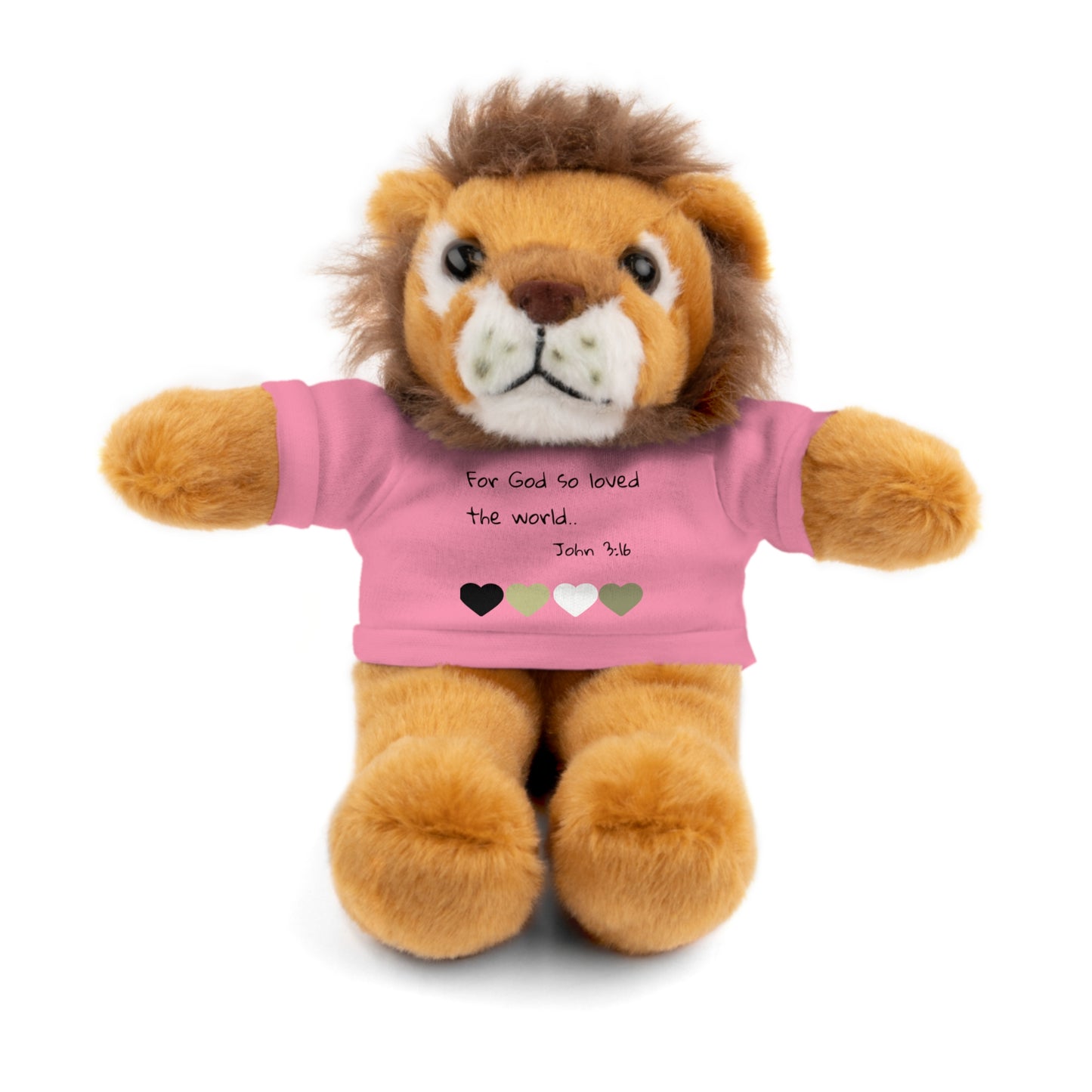 Christan Plush Toy, John 3:16  — Stuffed Animal with 'I Am a Child of God' T‑Shirt