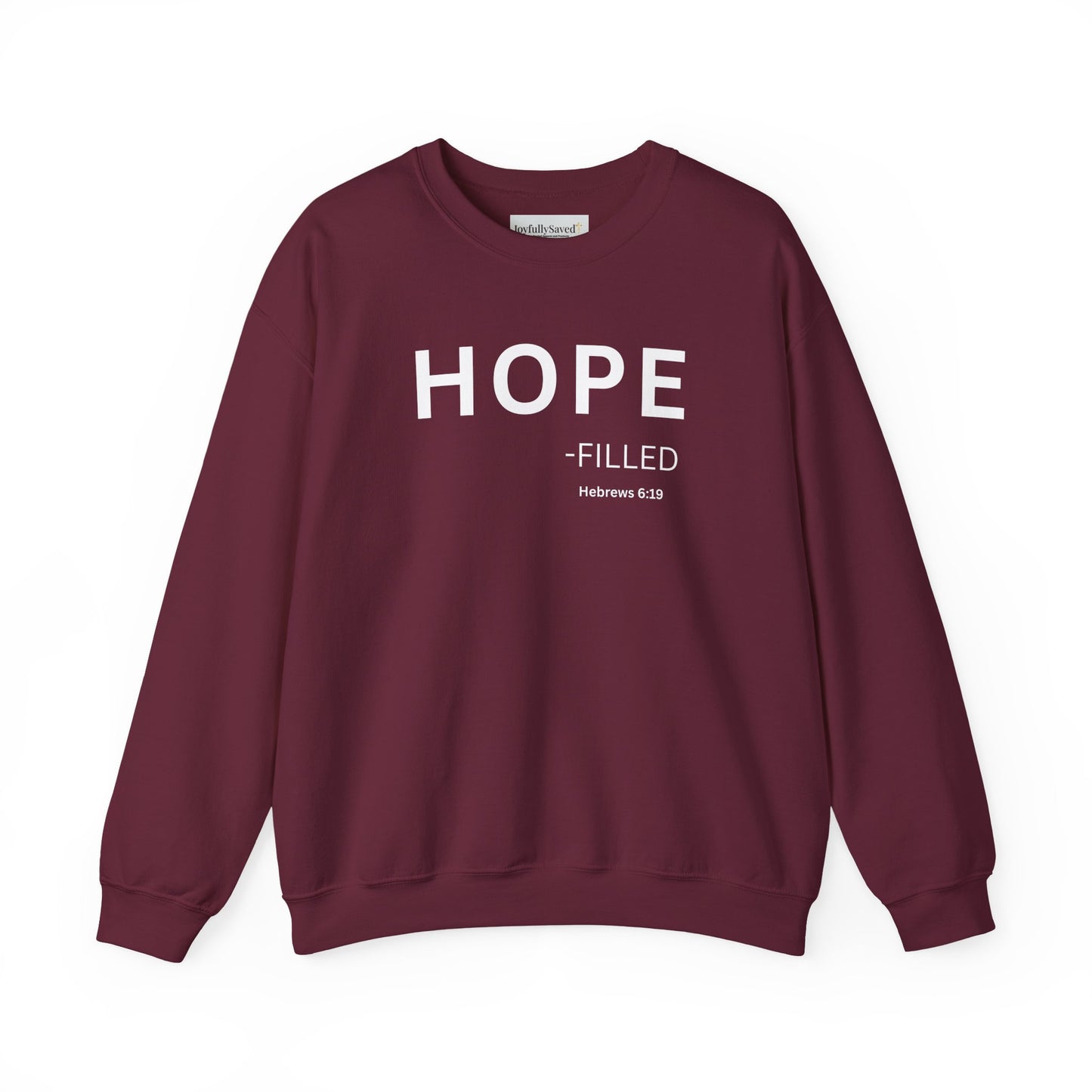 HOPE-filled Sweatshirt | Chritian Unisex clothing (Hebrews 6:19)